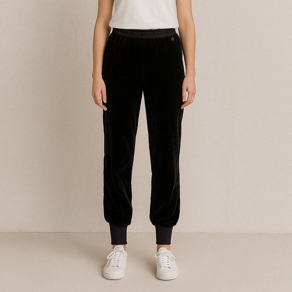Chanel velour black joggers size 36